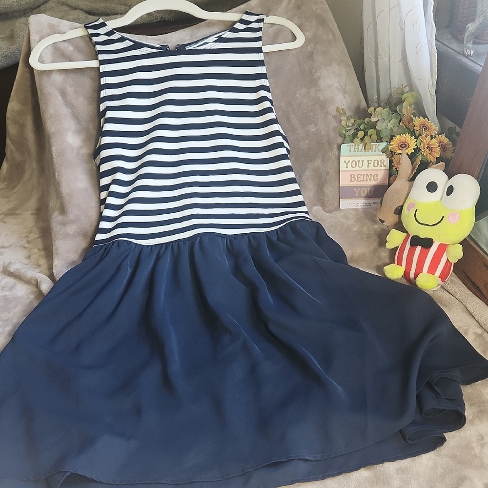 Abercrombie & Fitch Striped Navy Mini Dress 🌊🌊🌊